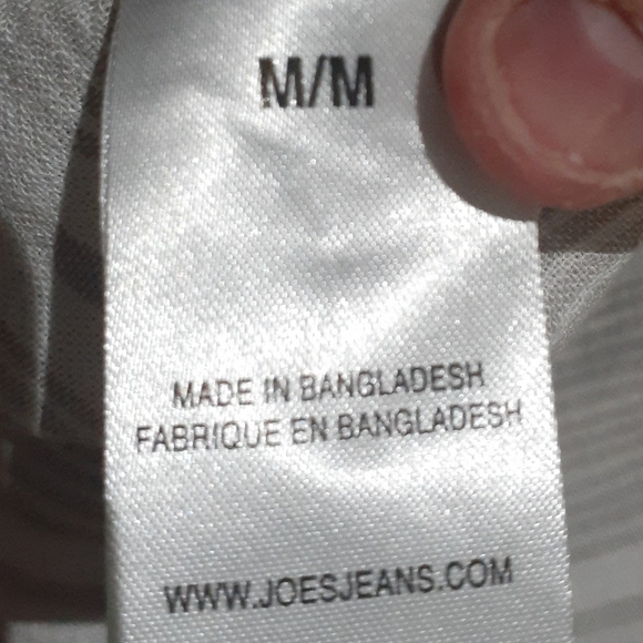 Joe's Jeans Men's Stulio Linen Short Sleeve Button-down Shirt Stripe Beige Med - Picture 9 of 9